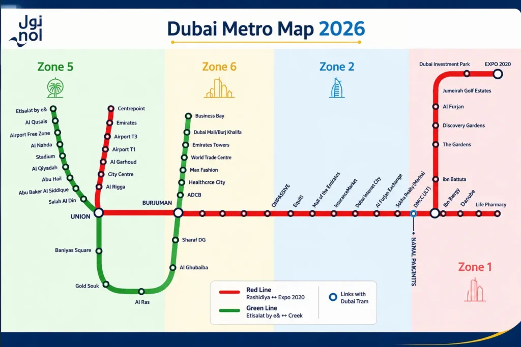 Dubai Metro Map