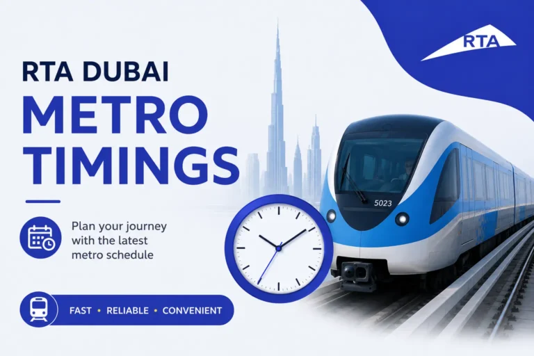 RTA Dubai Metro Timings